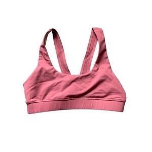 Flexxfit Medium Pink Seamless Sports Bra Padded Wireless Stretchy Workout Medium